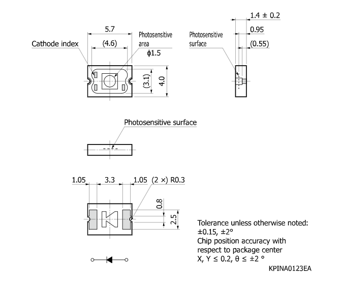 硅光電二極管S13954-01CT(圖2) 硅光電二極管S13954-01CT(圖2)