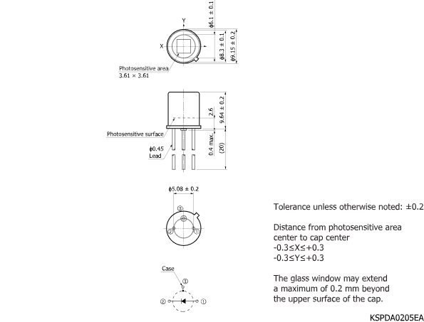 Si光電二極管S12742-275(圖2) Si光電二極管S12742-275(圖2)