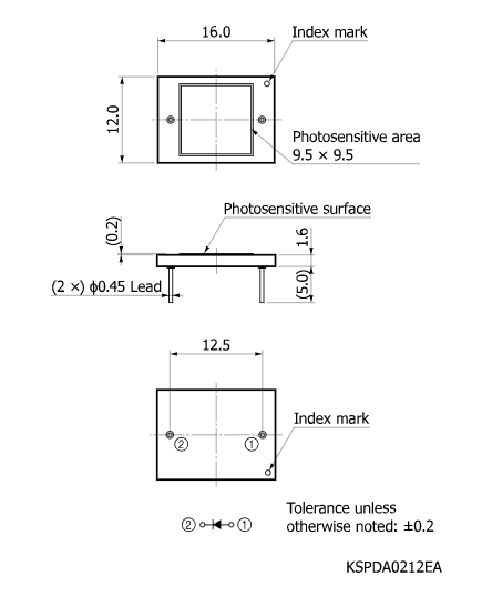 Si光電二極管S12497(圖3) Si光電二極管S12497(圖3)