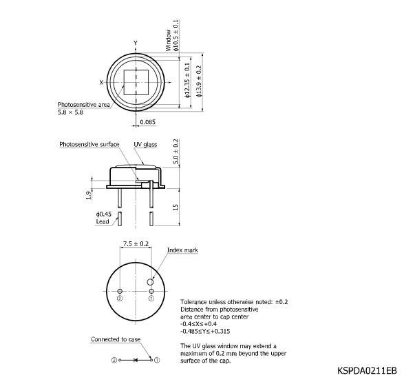 硅光電二極管S12698-02(圖2) 硅光電二極管S12698-02(圖2)