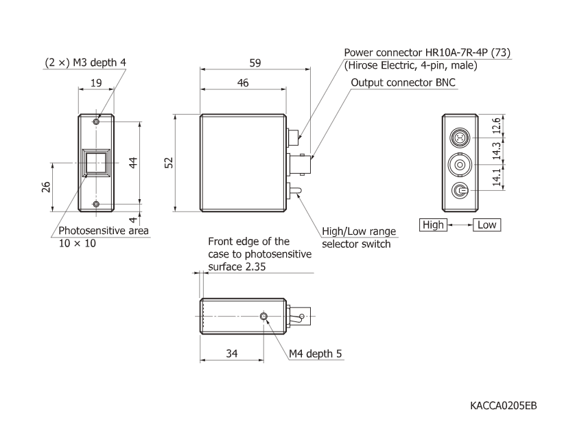 光電二極管模塊C10439-03(圖2) 光電二極管模塊C10439-03(圖2)