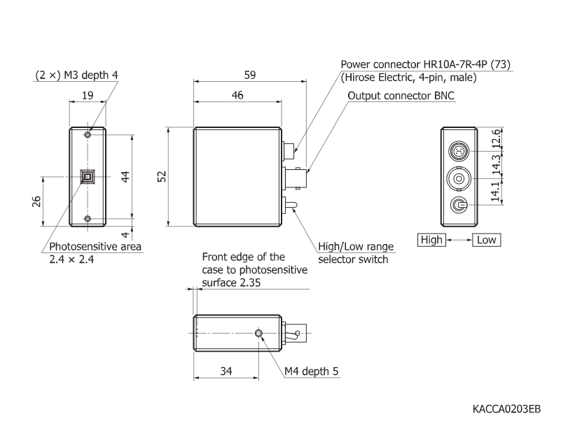 光電二極管模塊C10439-01(圖2) 光電二極管模塊C10439-01(圖2)
