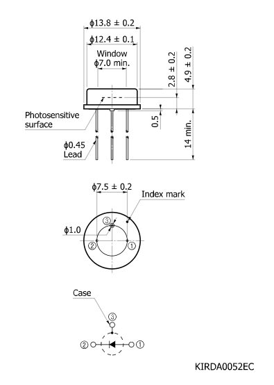 InGaAs PIN 光電二極管G12180-050A(圖2) InGaAs PIN 光電二極管G12180-050A(圖2)