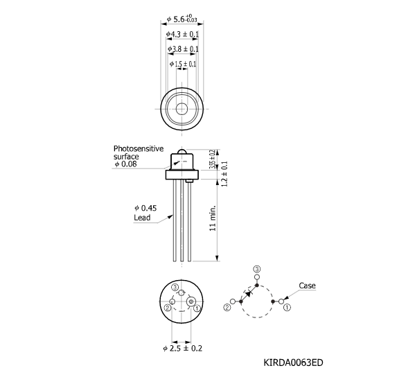 InGaAs PIN 光電二極管G6854-01(圖2) InGaAs PIN 光電二極管G6854-01(圖2)