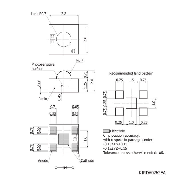 InGaAs PIN 光電二極管G14448-003L(圖2) InGaAs PIN 光電二極管G14448-003L(圖2)