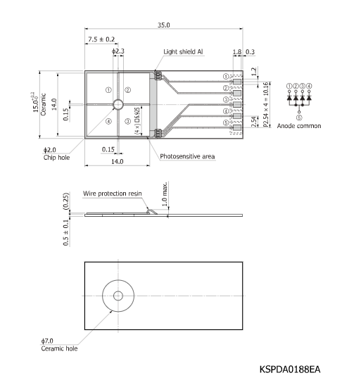 硅光電二極管S11142-10(圖1) 硅光電二極管S11142-10(圖1)