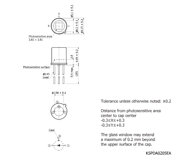 硅光電二極管S12742-254(圖2) 硅光電二極管S12742-254(圖2)