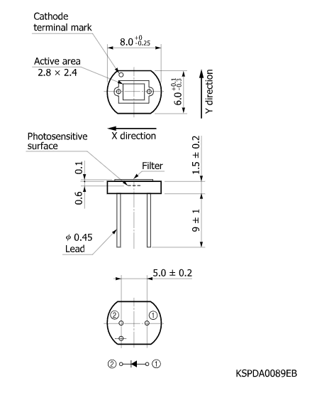 硅光電二極管S7686(圖2) 硅光電二極管S7686(圖2)