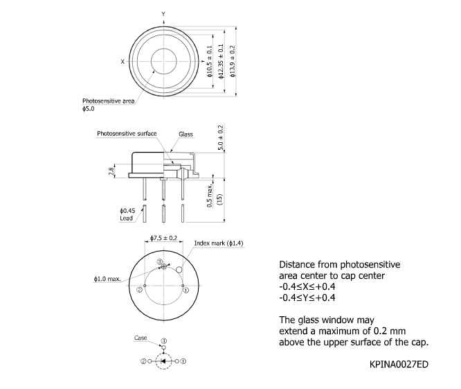 硅PIN光電二極管S3071(圖2) 硅PIN光電二極管S3071(圖2)