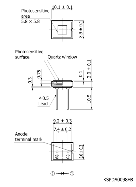 硅光電二極管S1227-66BQ(圖2) 硅光電二極管S1227-66BQ(圖2)