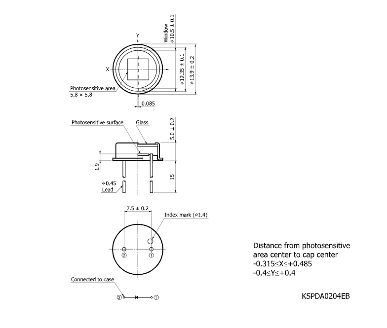 硅光電二極管S1226-8BQ(圖2) 硅光電二極管S1226-8BQ(圖2)