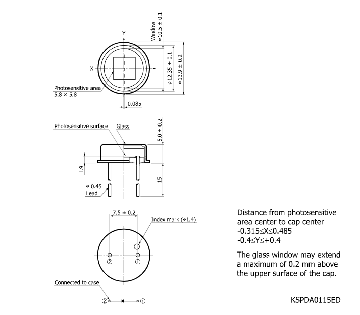 硅光電二極管S1226-8BK(圖2) 硅光電二極管S1226-8BK(圖2)