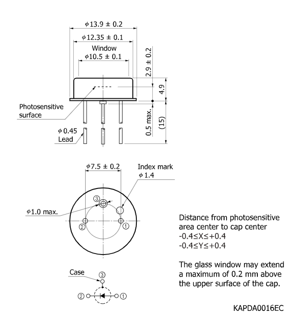 硅APD S5345(圖2) 硅APD S5345(圖2)