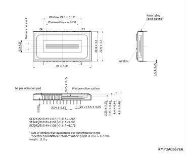 濱松 背照式CCD面陣傳感器 S10140-1107-01(圖2) 濱松 背照式CCD面陣傳感器 S10140-1107-01(圖2)
