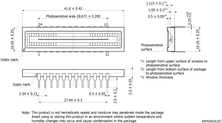 濱松 前照式CCD線陣傳感器 S11151-2048(圖2)