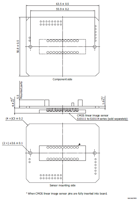 CMOS線陣圖像傳感器驅動電路C10808-01(圖1)