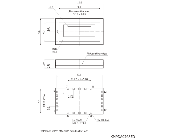 距離線陣ToF圖像傳感器S11961-01CR(圖2) 距離線陣ToF圖像傳感器S11961-01CR(圖2)