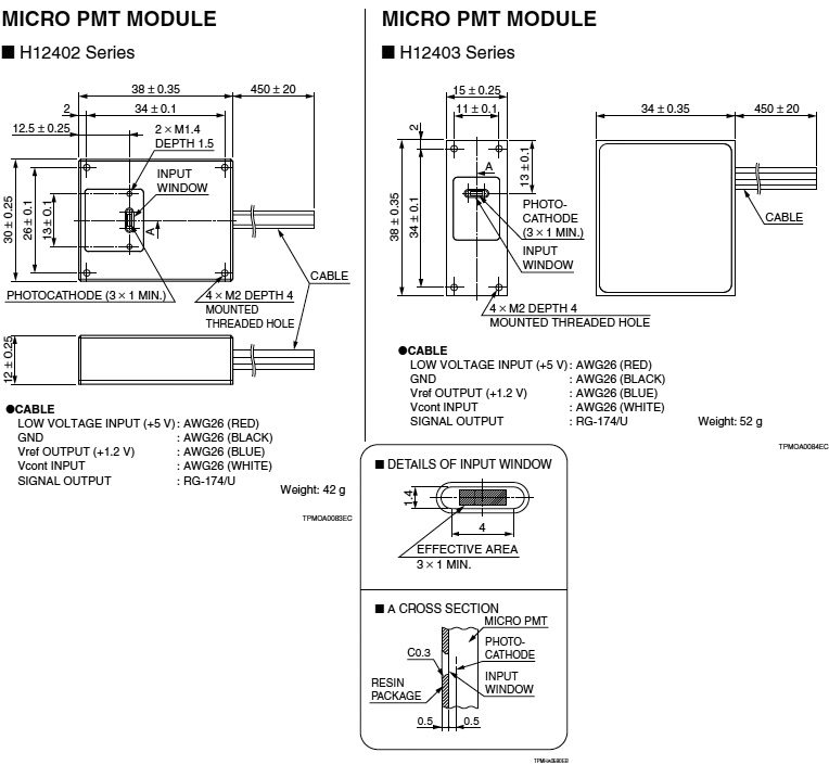 微型光電倍增管 H12402(圖4) 微型光電倍增管 H12402(圖4)