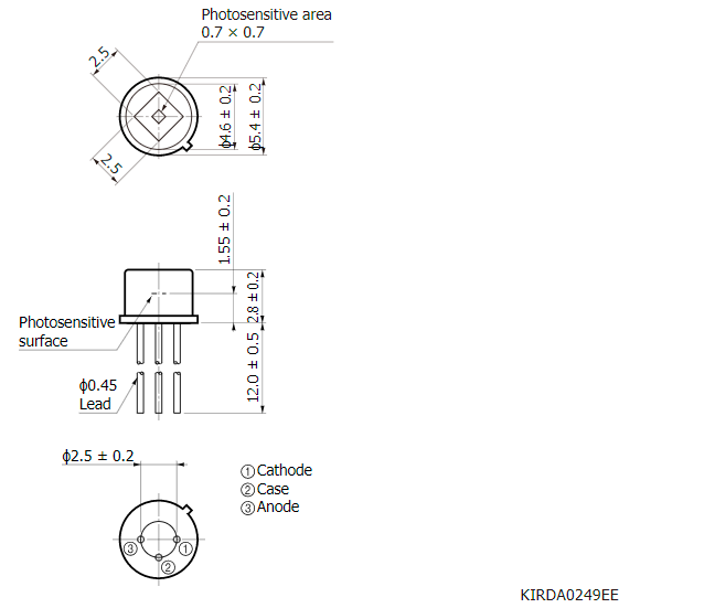 銦砷銻InAsSb光伏探測器 P13243-045MF(圖2)