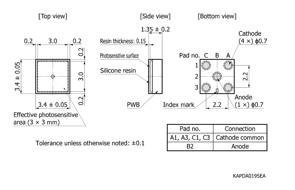 濱松 硅光電倍增管 MPPC SiPM S14160-3050HS(圖1) 濱松 硅光電倍增管 MPPC SiPM S14160-3050HS(圖1)