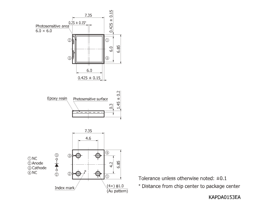 濱松 硅光電倍增管 MPPC SiPM S13360-6075PE(圖1) 濱松 硅光電倍增管 MPPC SiPM S13360-6075PE(圖1)