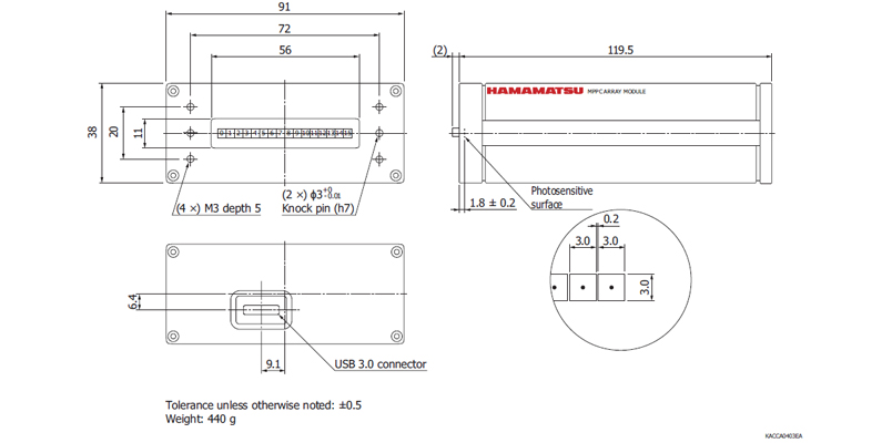 濱松 硅光電倍增管SiPM/MPPC模塊 C13368-3050ED-16(圖1) 濱松 硅光電倍增管SiPM/MPPC模塊 C13368-3050ED-16(圖1)