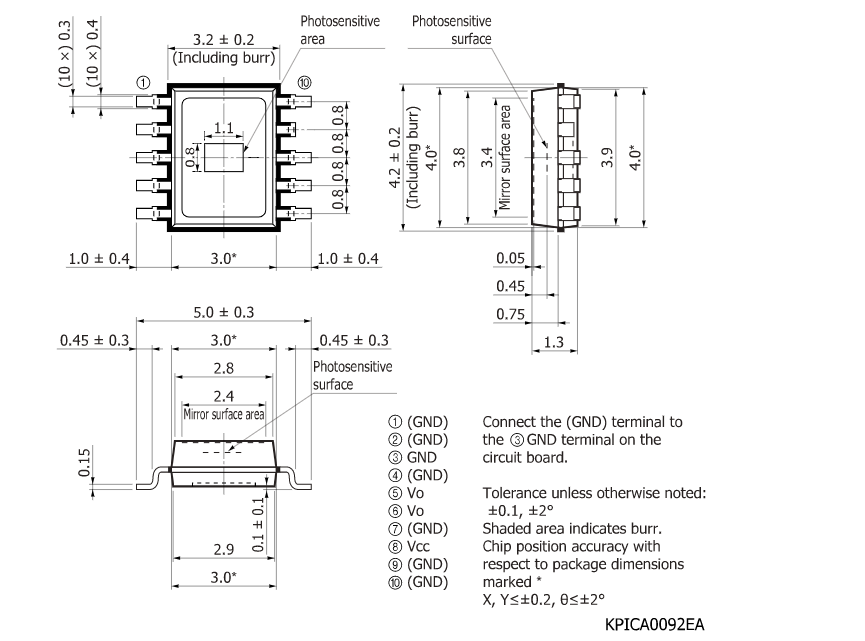 濱松 光開關用光IC S11049-203DT(圖1) 濱松 光開關用光IC S11049-203DT(圖1)