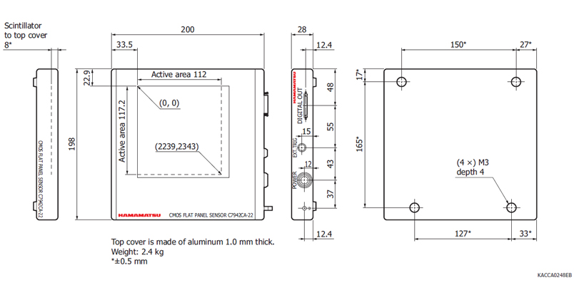 濱松 X射線平板探測器 C7942CA-22(圖1)