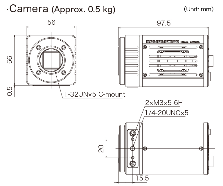 濱松 InGaAs相機(jī) C14041-10U-02(圖2)