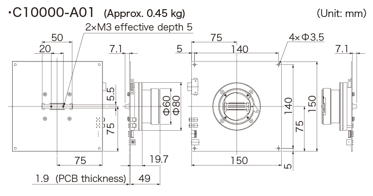 濱松 TDI相機(jī) C10000-A01(圖2)